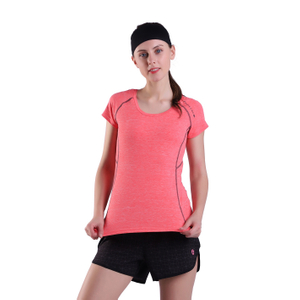 妇女快速干燥汗衫衬衫T恤运动锻炼运动健身跑步