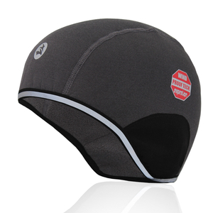 耳朵保护保暖头盔衬垫冬季反光骑行跑步骷髅帽滑雪无檐小便帽